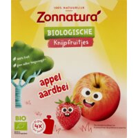 Een afbeelding van Zonnatura Knijpfruit appel aardbei bio