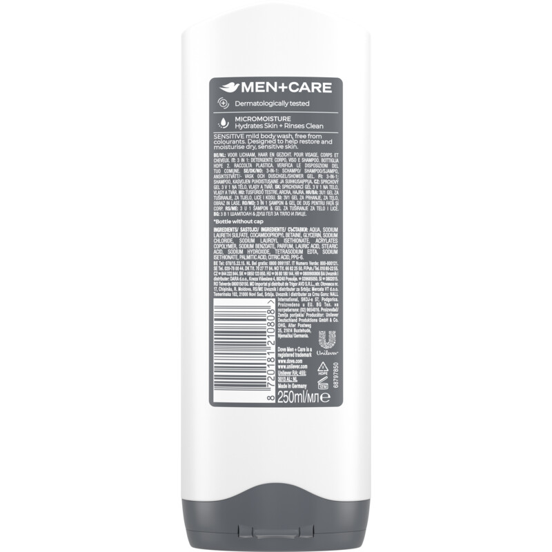 Een afbeelding van Dove Men+care sensitive douchegel