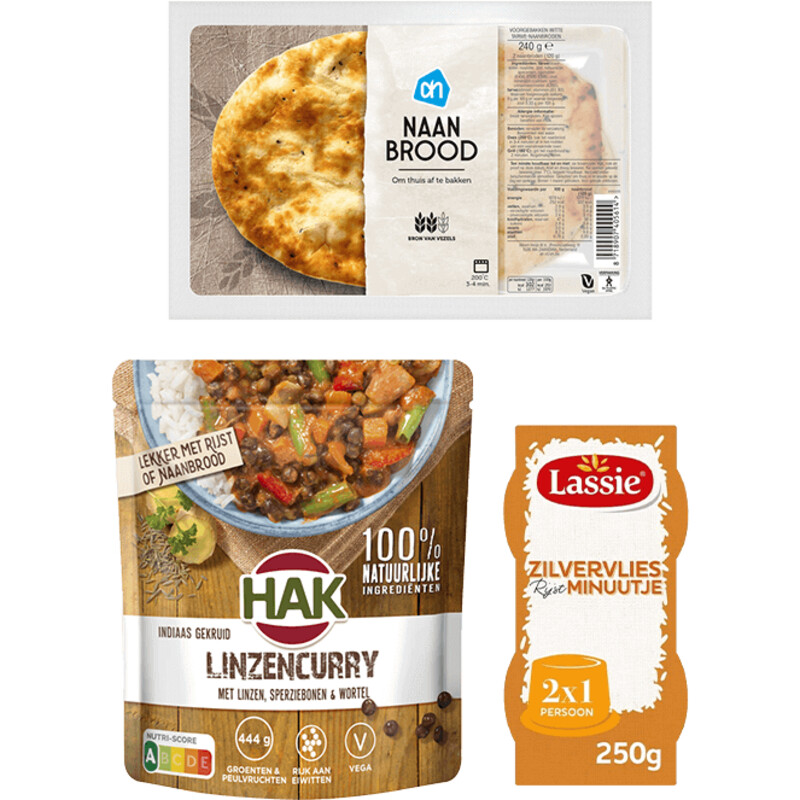 Een afbeelding van Hak linzencurry maaltijdpakket