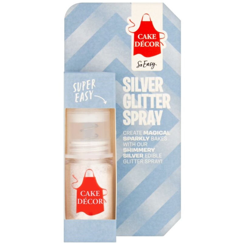 Een afbeelding van Cake Décor Zilver glitter spray