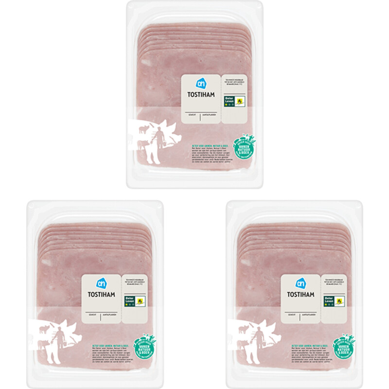 Een afbeelding van AH Tostiham 3-pack