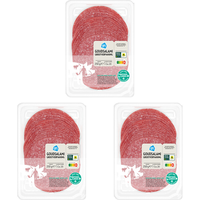 Een afbeelding van AH Goudsalami 3-pack