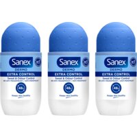 Een afbeelding van Sanex deo roller extra control 3-pack