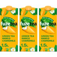 Een afbeelding van Fuze Tea Green Tea Mango Chamomile 3-pack