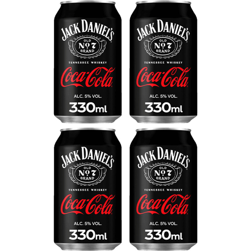 Een afbeelding van Jack Daniels Whiskey & Coca-Cola 4-pack