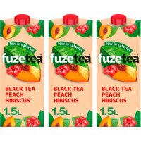 Een afbeelding van Fuze Tea Black Tea Peach Hibiscus 3-pack