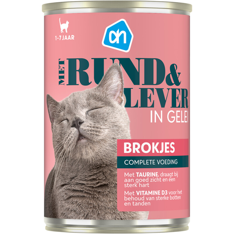 Een afbeelding van AH Blik brokjes rund lever