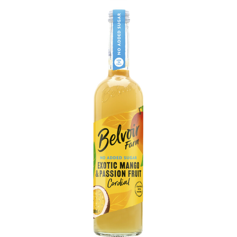 Een afbeelding van Belvoir Exotic mango & passion fruit cordial