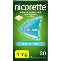 Afbeelding van Nicorette Menthol mint kauwgom 4mg