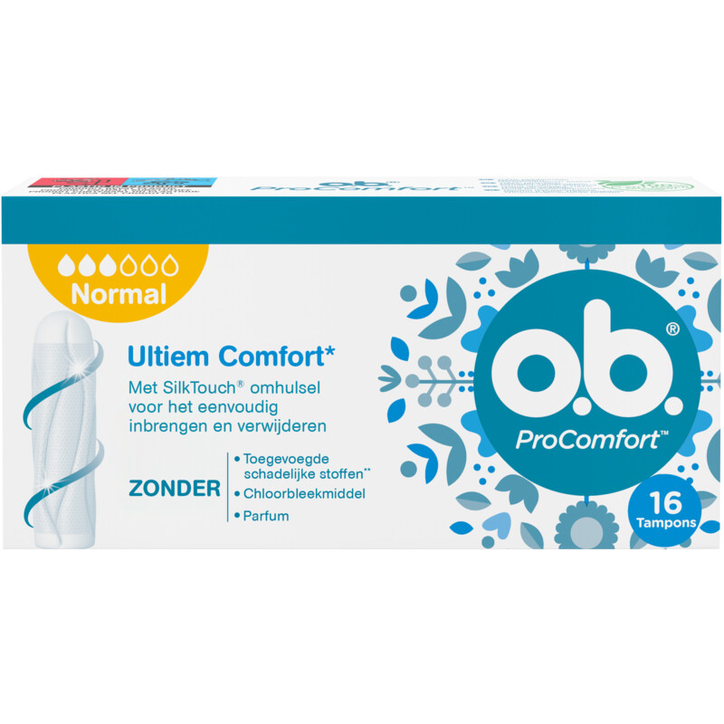Een afbeelding van o.b. ProComfort tampons normaal