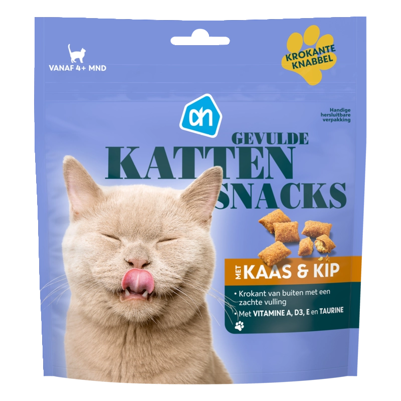 Gevulde kattensnacks met kaas & kip