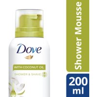 Een afbeelding van Dove Coconut oil shower mousse