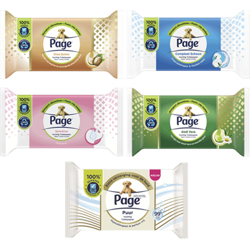 Een afbeelding van Page Vochtig Toiletpapier Routine pakket