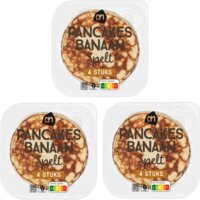 Een afbeelding van AH Banaan spelt pancakes 3-pack