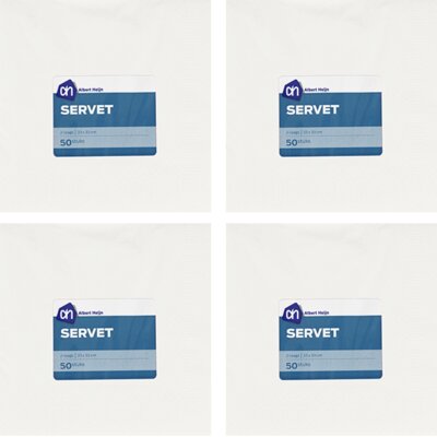 pdp-image-AH Servetten 2-laags 33x33 cm wit 4-pack