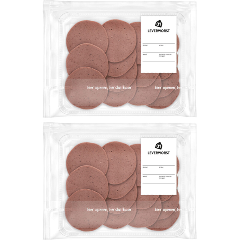 Een afbeelding van AH Leverworst gesneden 2-pack