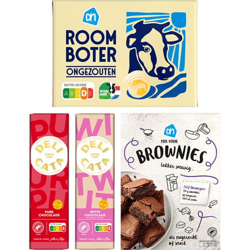 Een afbeelding van AH Brownies met een chocolade touch