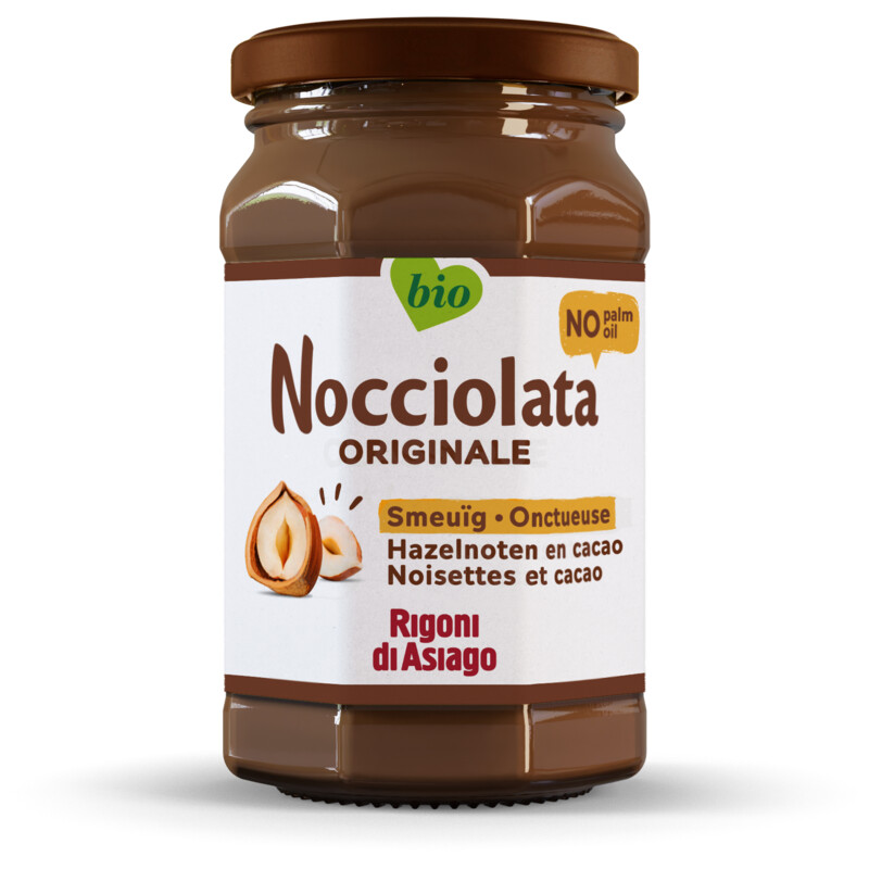 Een afbeelding van Nocciolata Cacao- en hazelnootpasta zonder palmolie