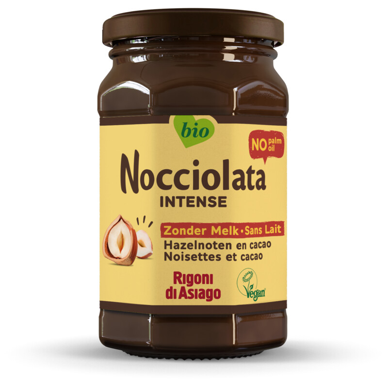 Een afbeelding van Nocciolata Cacao- en hazelnootpasta zonder melk