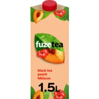 Een afbeelding van Fuze Tea Black Ice Tea Peach Hibiscus