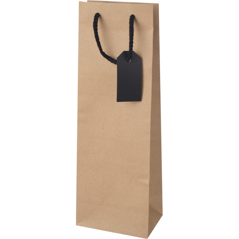Een afbeelding van Hoomark Wijn cadeauzak goud