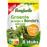 Een afbeelding van Bonduelle Groente rondo's erwtjes & spinazie