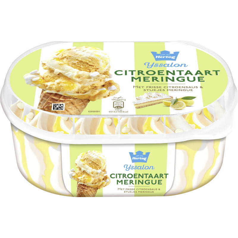Een afbeelding van Hertog Ijssalon citroentaart meringue