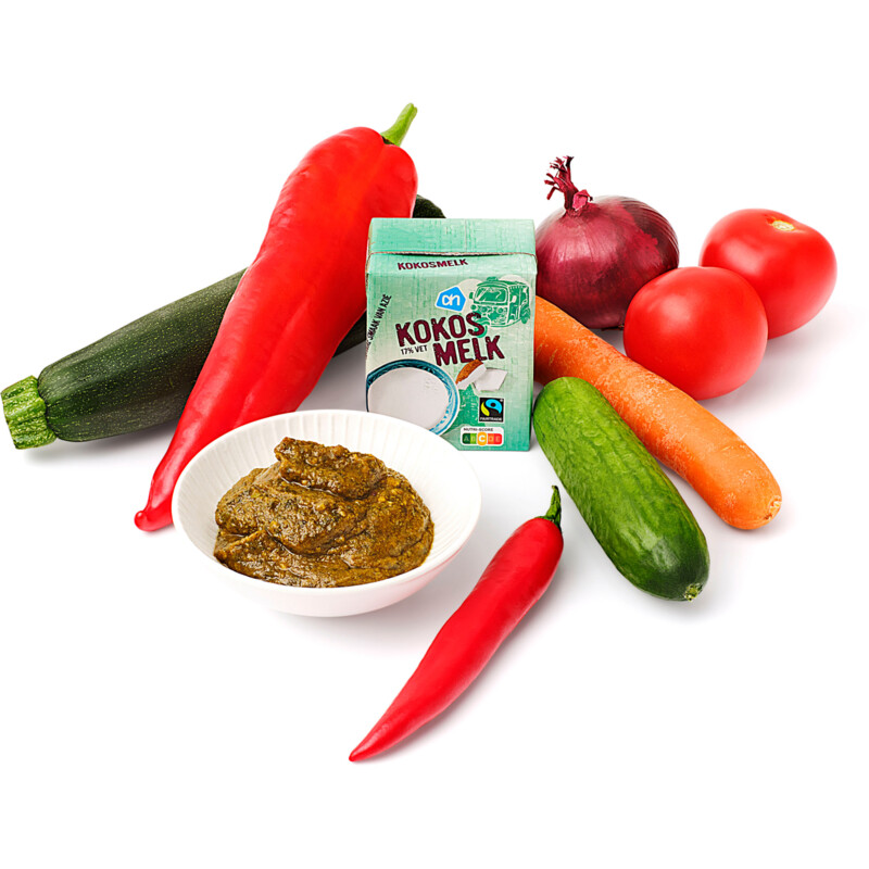 Een afbeelding van AH Thaise groene curry verspakket