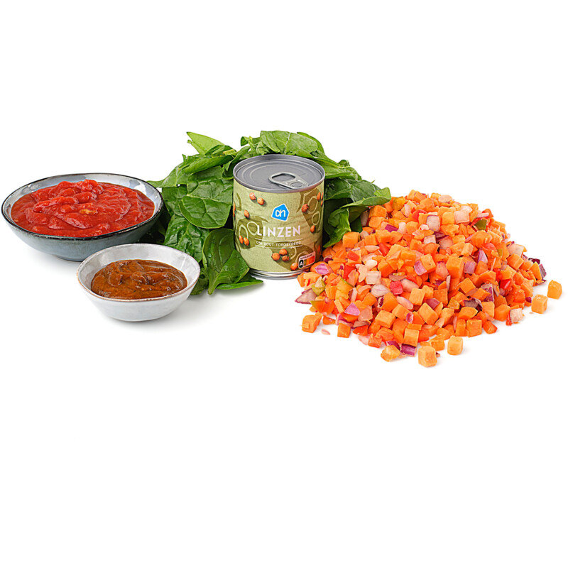 Een afbeelding van AH Gesneden verspakket Indiase dahl