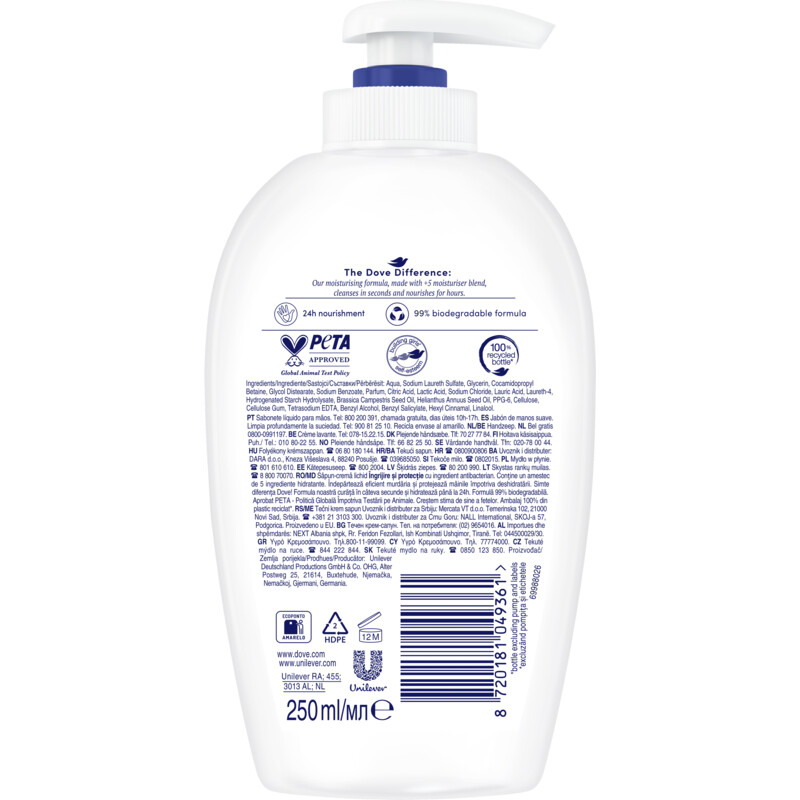 Een afbeelding van Dove Care & protect vloeibare handzeep