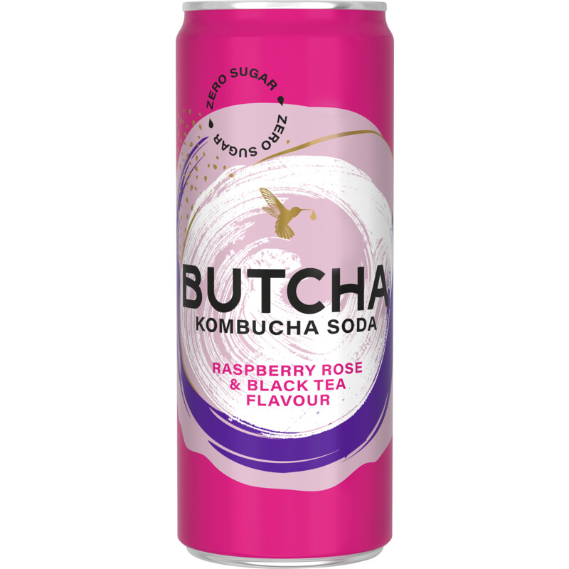 Een afbeelding van Butcha Rasberry rose & black tea 0%