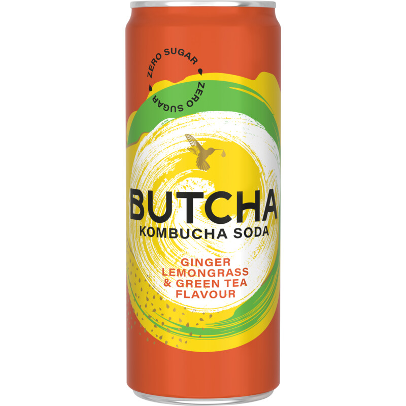 Een afbeelding van Butcha Ginger lemongrass & green tea 0%