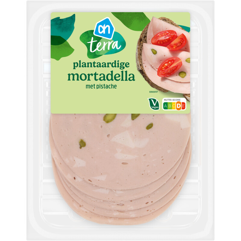 Een afbeelding van AH Terra Plantaardige mortadella met pistache