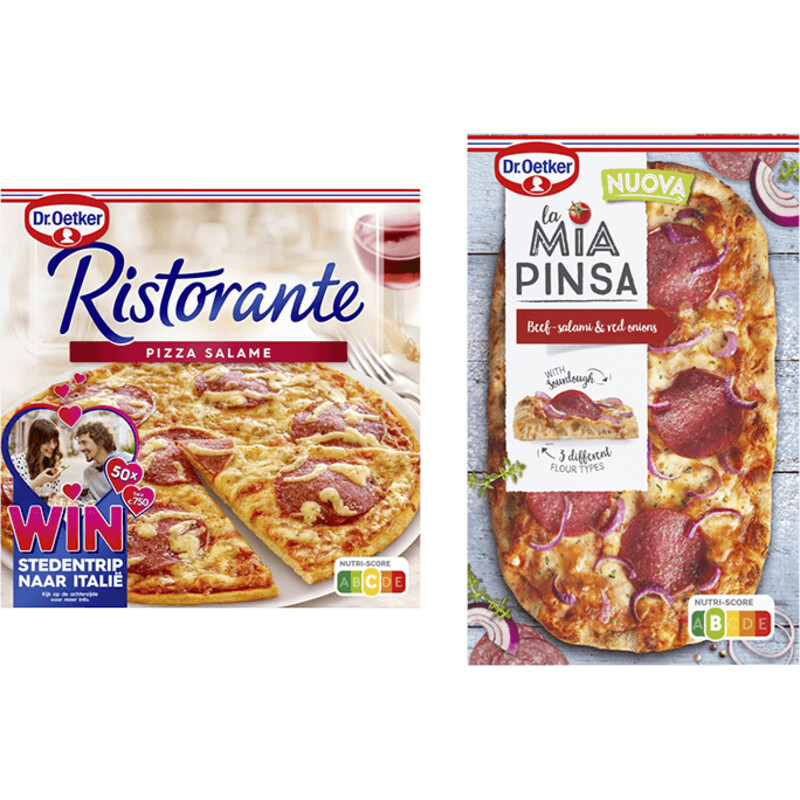 Dr. Oetker Pizza & Pinsa salami pakket bestellen Albert Heijn