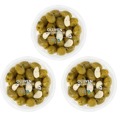 pdp-image-AH Groene olijven met knoflook 3-pack