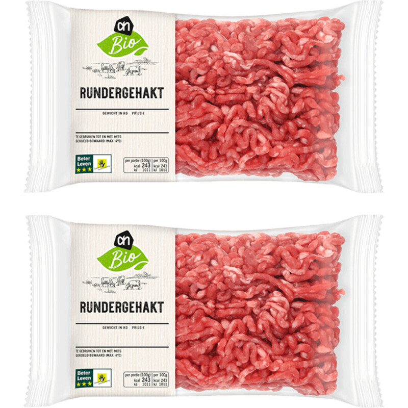Een afbeelding van AH Biologisch Rundergehakt 2-pack