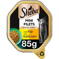 Een afbeelding van Sheba Mini filets n saus kip & kalkoen