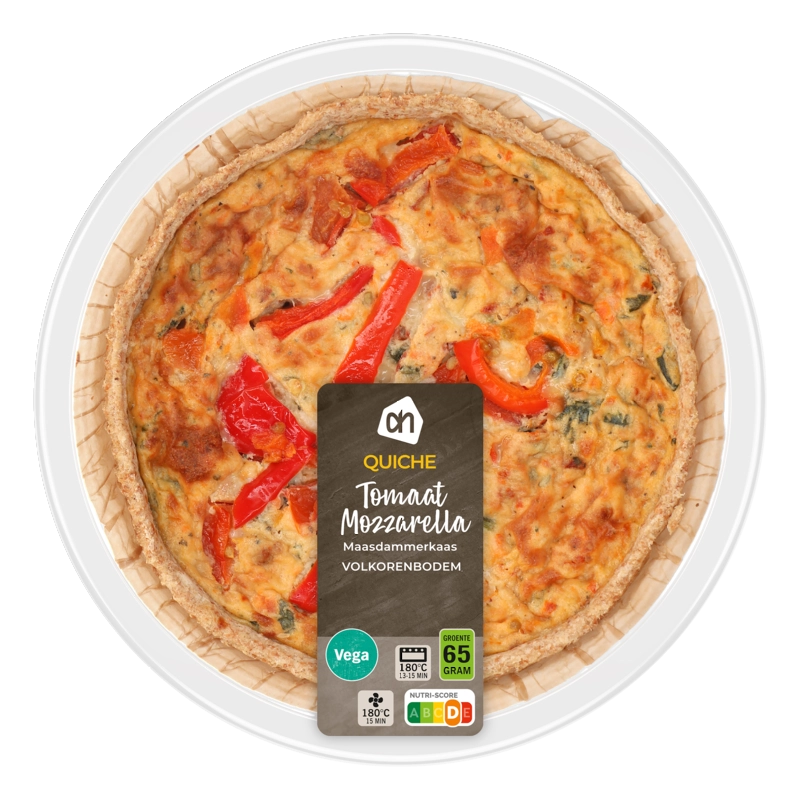 AH Quiche tomaat mozzarella volkoren bodem
