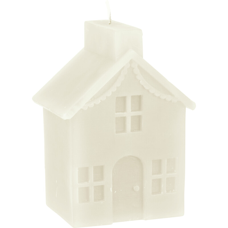 Een afbeelding van Avec Kaars huisje wolwit hoog