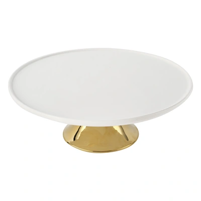 pdp-image-AH Serveerplateau porselein goud voet 26cm