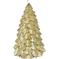 Een afbeelding van Avec Kaars kerstboom mat goud 15cm