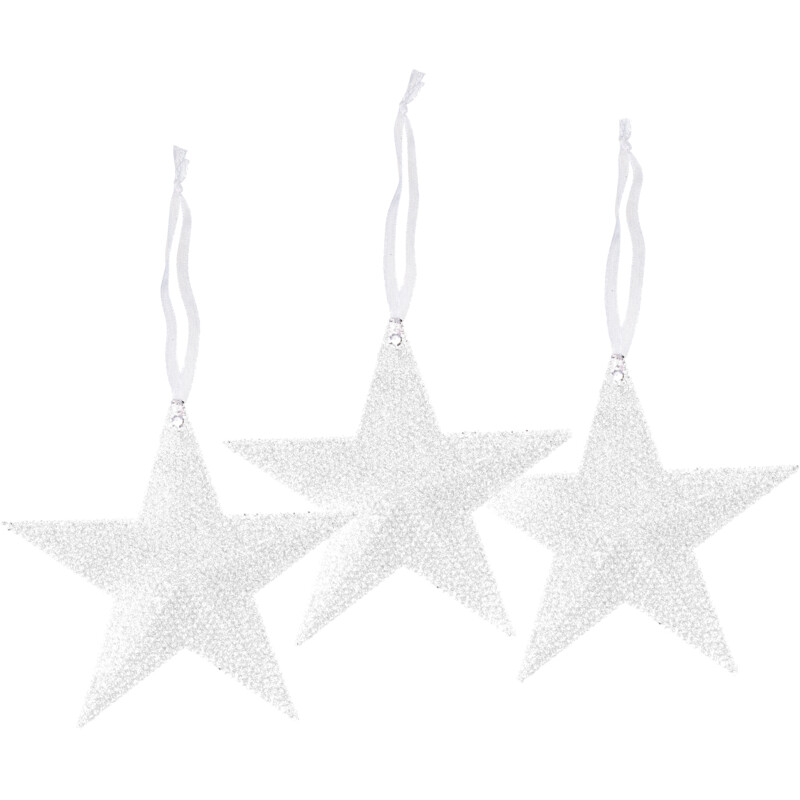 Een afbeelding van Decoris Kunststof sterren wit