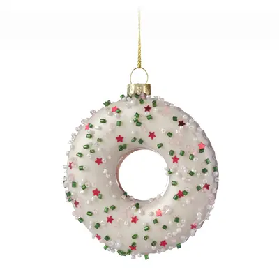pdp-image-Decoris Glashanger porselein donut wit