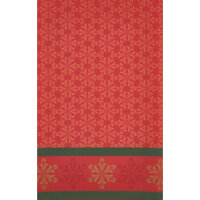 Afbeelding van Tafellaken rood goud ster 138x280cm