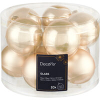 Afbeelding van Decoris Glazen ballen parel 6cm