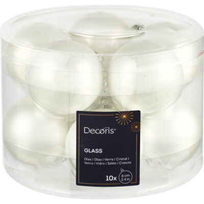 pdp-image-Decoris Glazen ballen wit 6cm