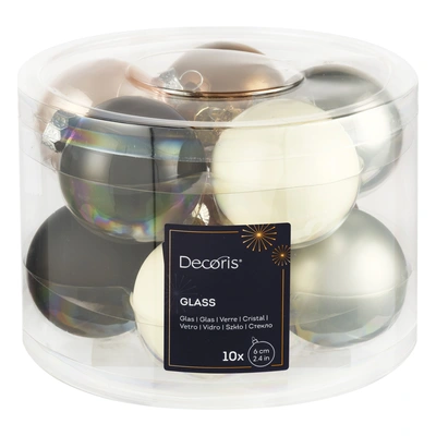 pdp-image-Decoris Glazen ballen set 6cm multicolour fest