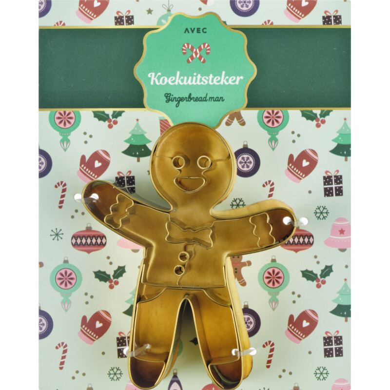 Een afbeelding van Avec Koekjes uitsteekvorm relief gingerbread