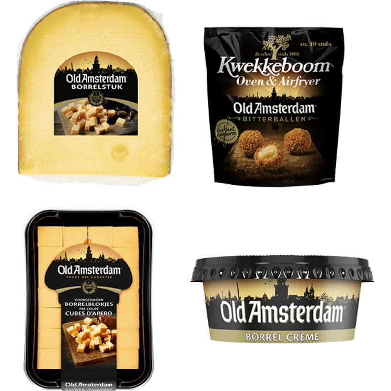 Een afbeelding van Old Amsterdam kaasplank borrelpakket