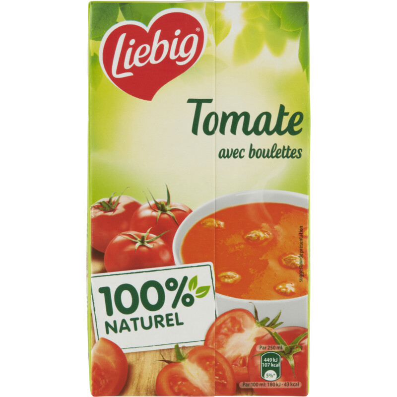 Een afbeelding van Liebig Tomatensoep met balletjes bel